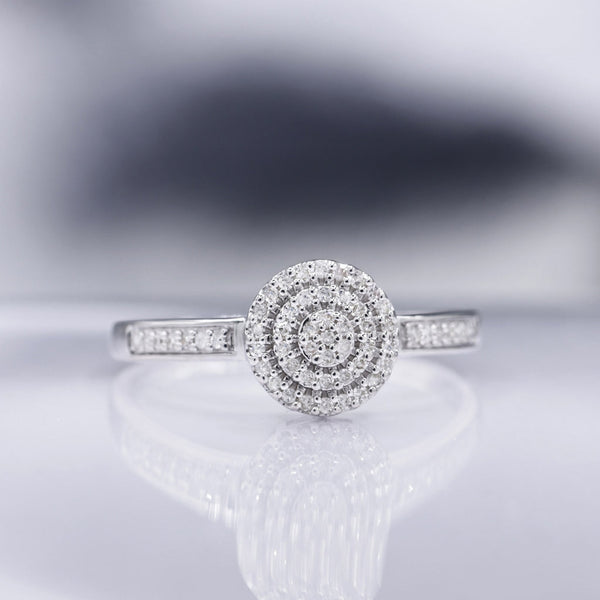 Bague "Lucinda" D0,142/57 - Or Blanc 375/1000