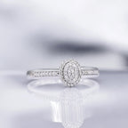Bague "Alessandra" D0,175/55 - Or Blanc 375/1000