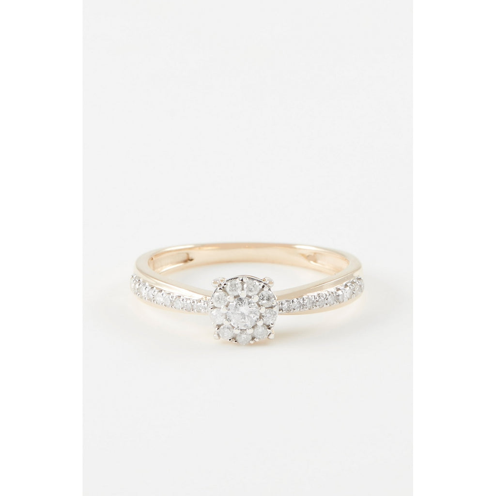 Bague "Principessa" D0,28/28 - Or Jaune 375/1000