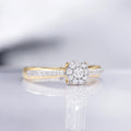 Bague "Principessa" D0,28/28 - Or Jaune 375/1000