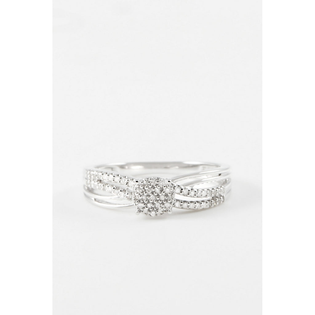Bague "Rosalia" D0,17/55 - Or Blanc 375/1000