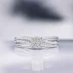Bague "Rosalia" D0,17/55 - Or Blanc 375/1000