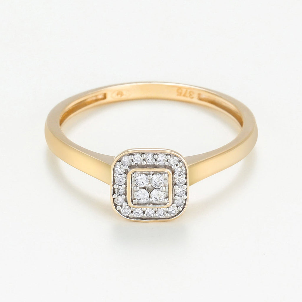 Bague "Thalie" D0,103/23 - Or Jaune 375/1000