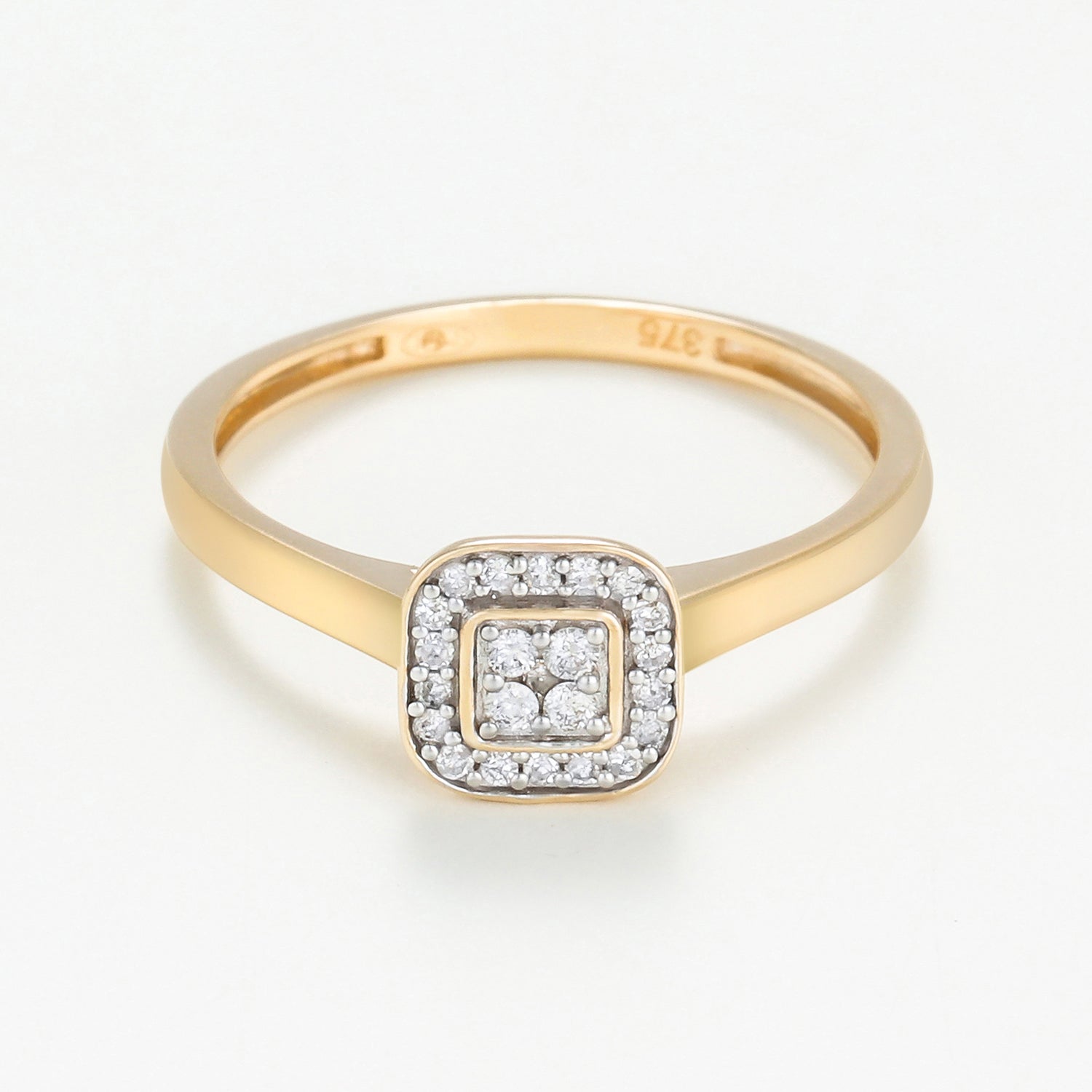 Bague "Thalie" D0,103/23 - Or Jaune 375/1000