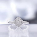 Bague "Phaenna" D0,11/67 - Or Blanc 375/1000