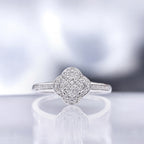 Bague "Phaenna" D0,11/67 - Or Blanc 375/1000
