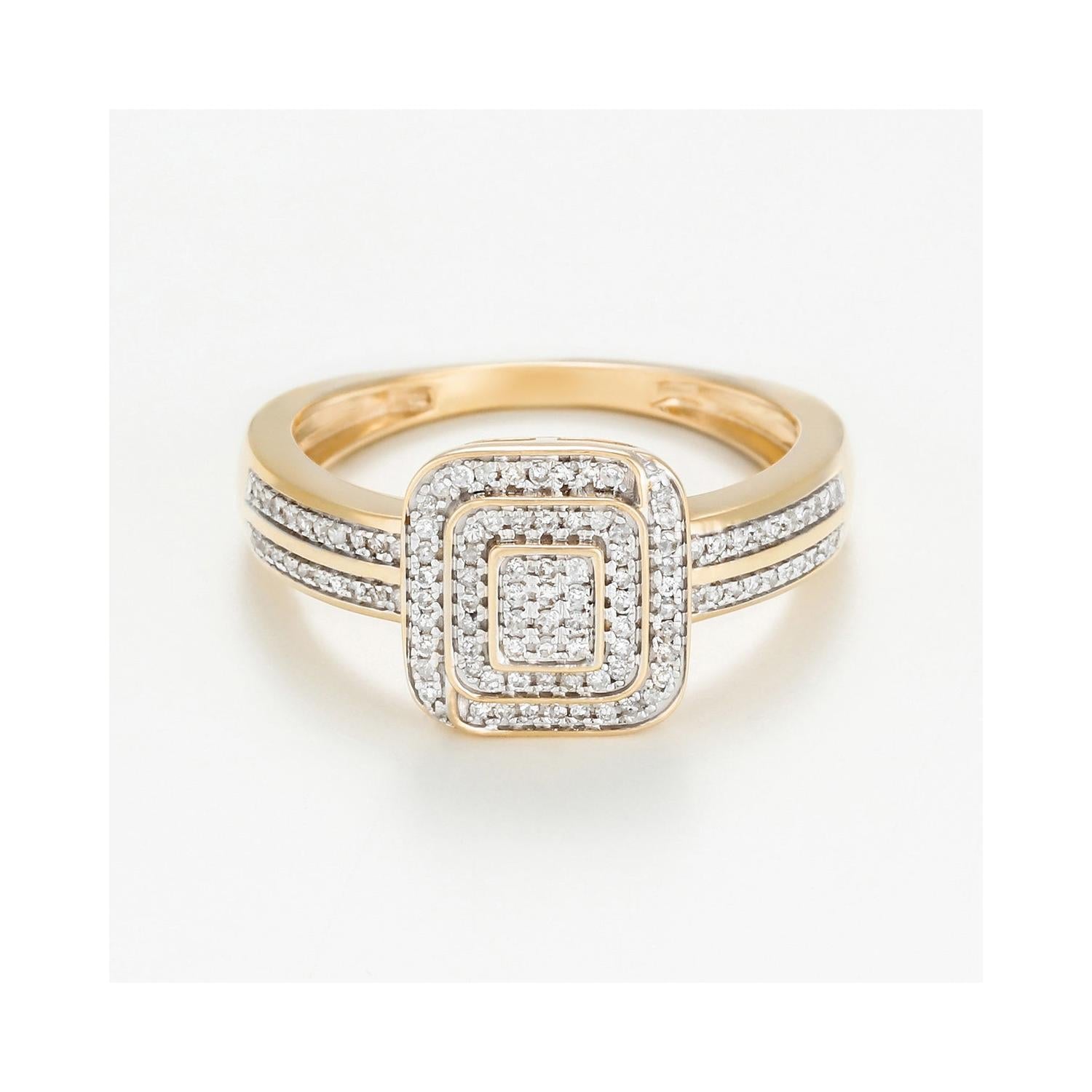 Bague "Daphné" Diamants 0,20/110 - Or Jaune 375/1000