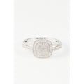 Bague "Ramona" D0,28/155 - Or Blanc 375/1000