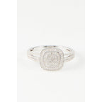 Bague "Ramona" D0,28/155 - Or Blanc 375/1000