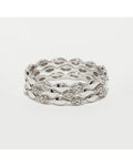 Bague "Trinity" D0,15/26 - Or Blanc 375/1000