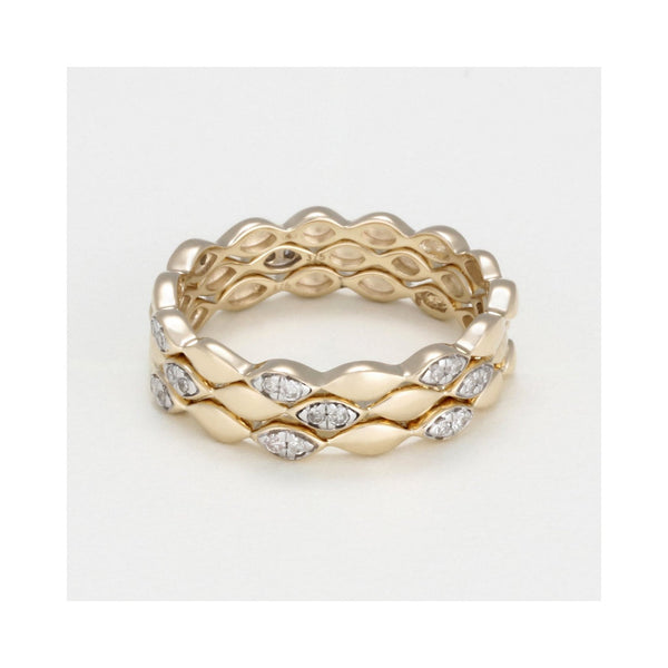 Bague "Trinity" D0,15/26 - Or Jaune 375/1000