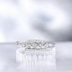 Bague "Étoile Éternelle" D0,17/31 - Or Blanc 375/1000