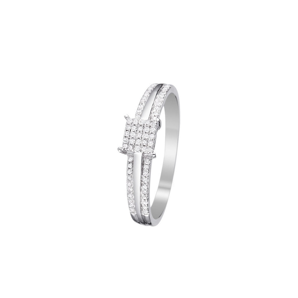 Bague "Mon Bonheur" Diamants 0,15/65 - Or Blanc 375/1000