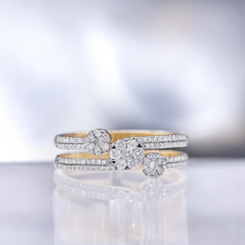 Bague "3 Mots Doux" D0,45/101 - Or Jaune 375/1000
