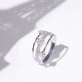 Bague "3 Fleurs" Diamants 0,46/115 - Or Blanc 375/1000