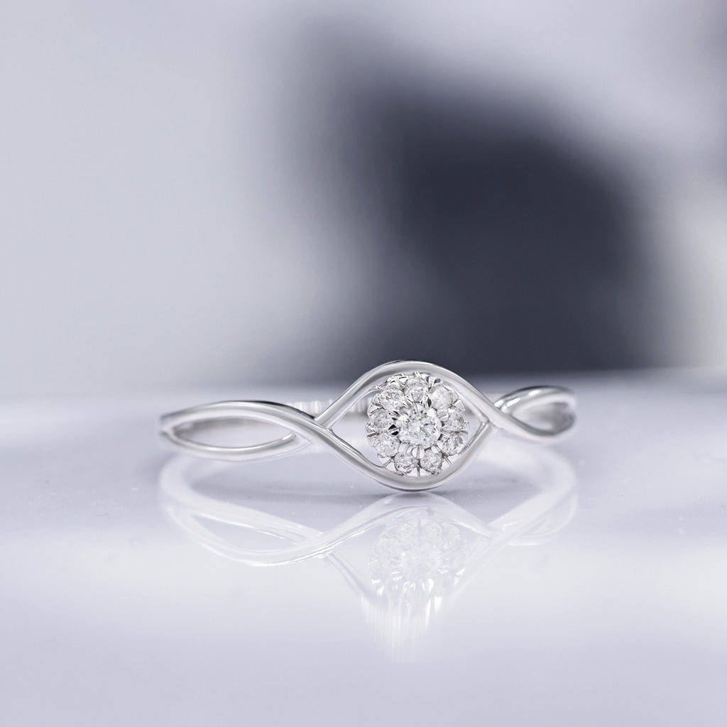 Bague "Touch Of Magic" Diamants 0,11/10 - Or Blanc 375/1000