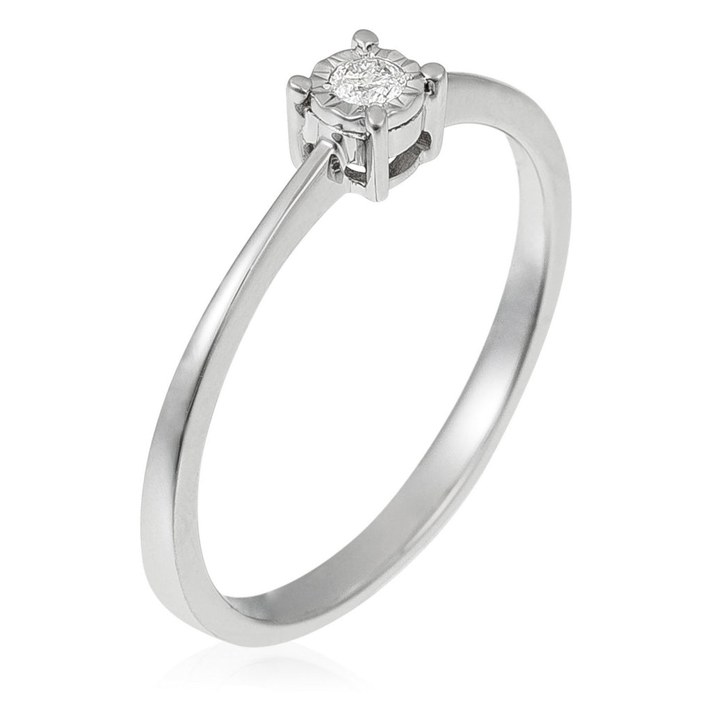 Bague "A Moi Pour Toujours" D0,05/1 - Or Blanc 375/1000