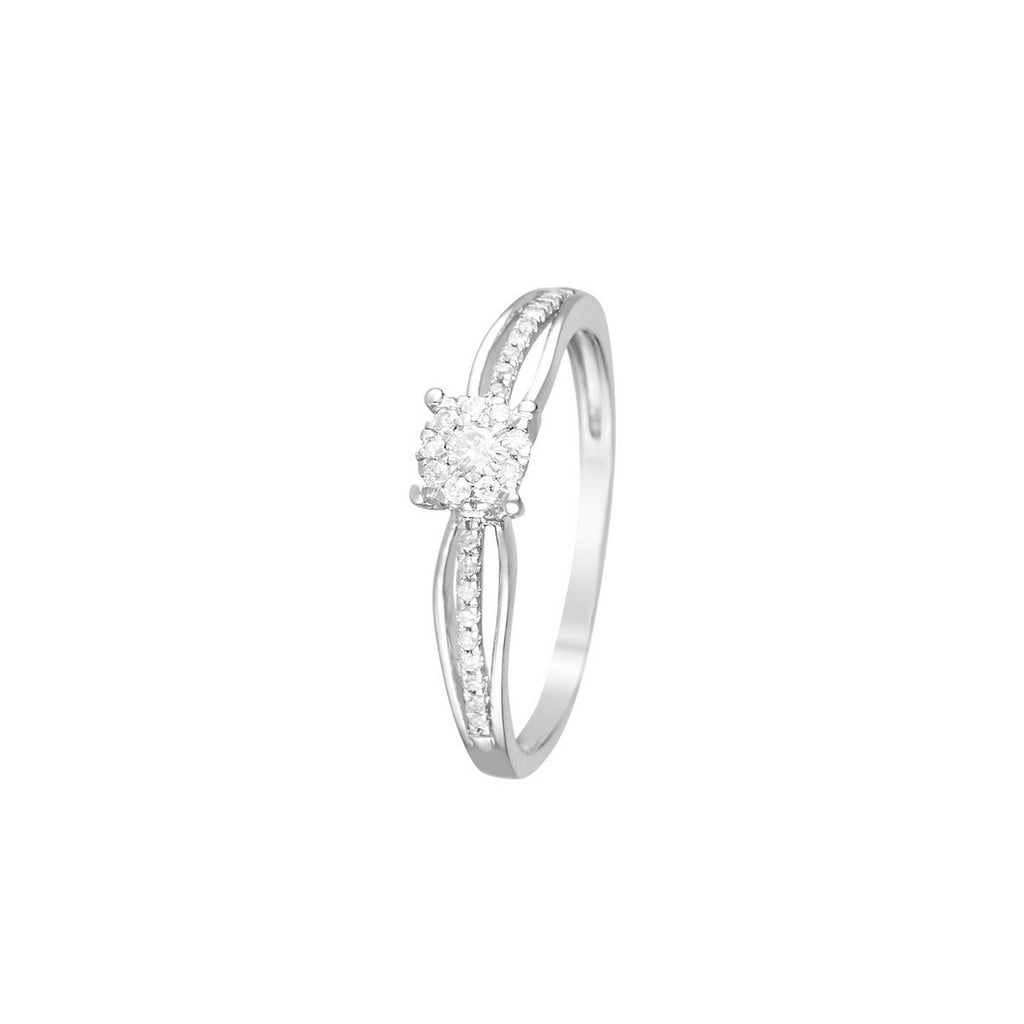 Bague "La Promise" Diamants 0,16/28 - Or Blanc 375/1000