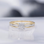 Bague "La Promise" Diamants 0,16/28 - Or Jaune 375/1000