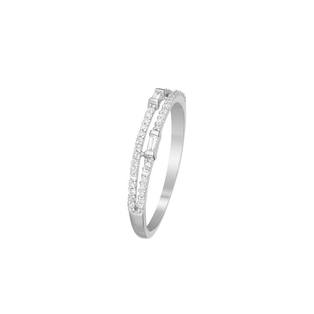 Bague "Incantation" Diamants 0,16/46 - Or Blanc 375/1000