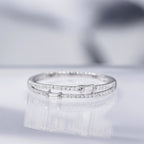 Bague "Incantation" Diamants 0,16/46 - Or Blanc 375/1000