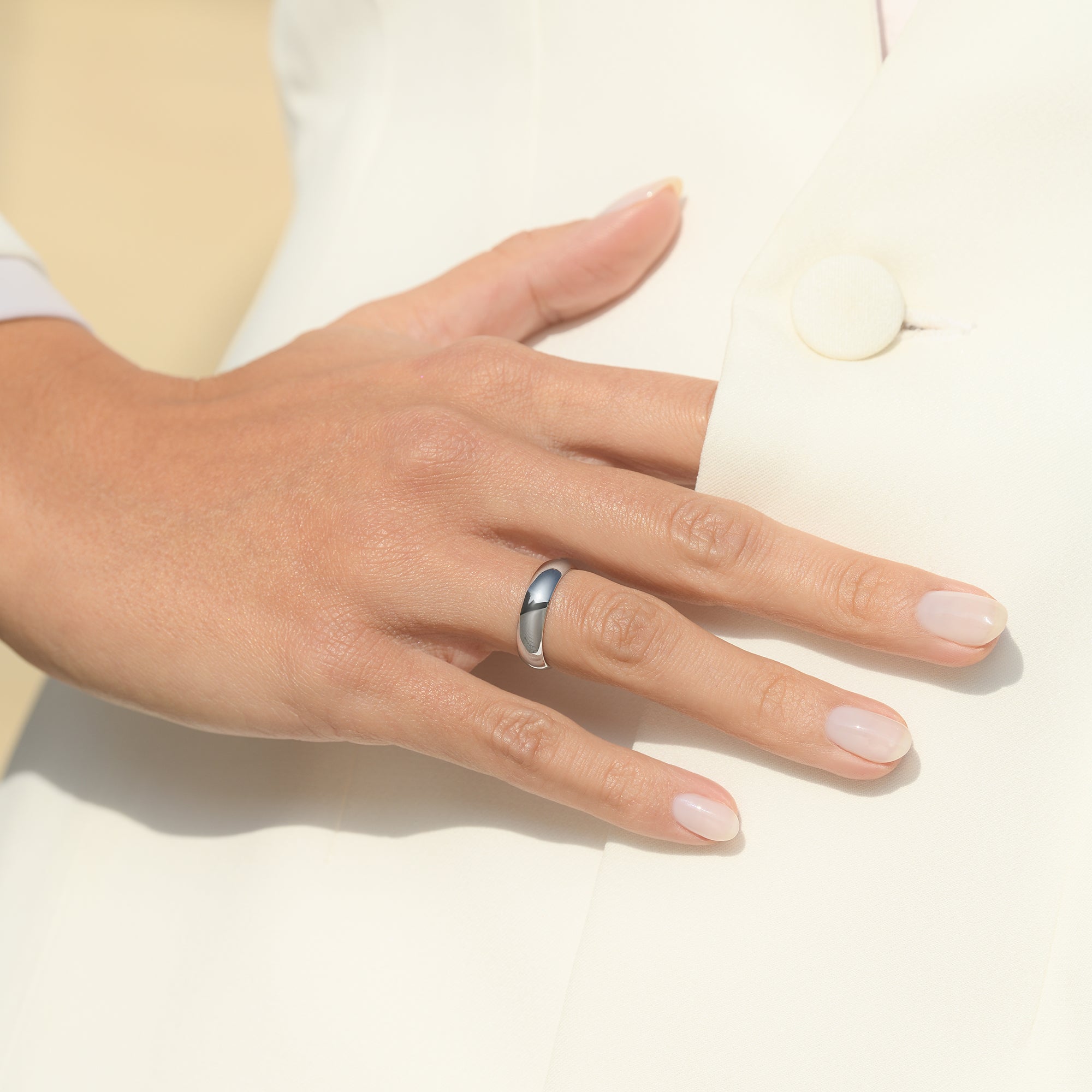 Bague "Le Mien" - Or Blanc 375/1000