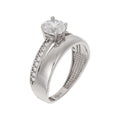 Bague "De Moi À Toi" Or Blanc 375/1000 Et Zirconium