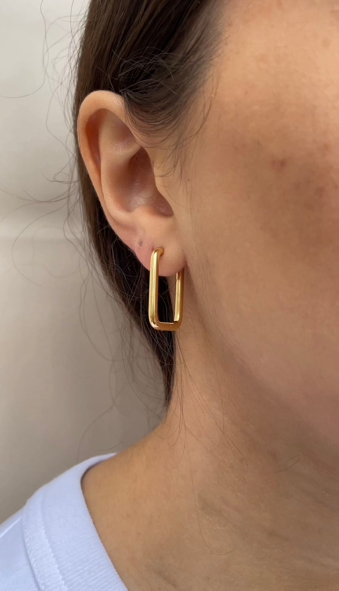 Boucles D'Oreilles Thin Rectangular