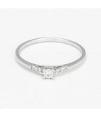 Bague "Abby" - D0,06/5 - Or Blanc