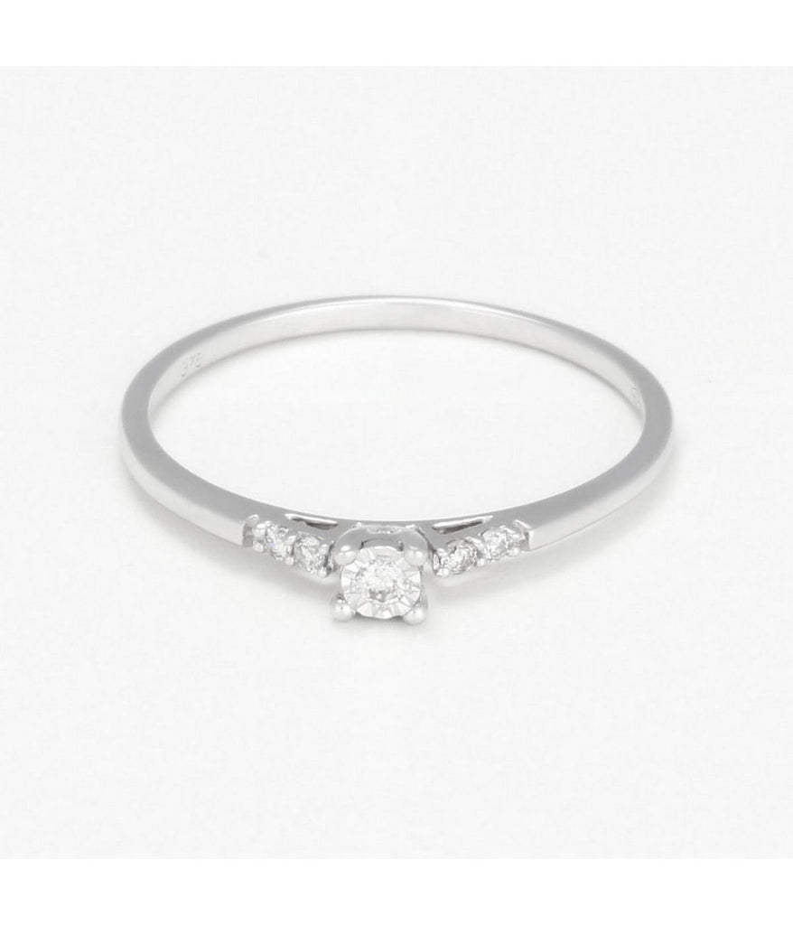Bague "Abby" - D0,06/5 - Or Blanc