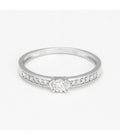 Bague "Anya" - D0,10/13 - Or Blanc