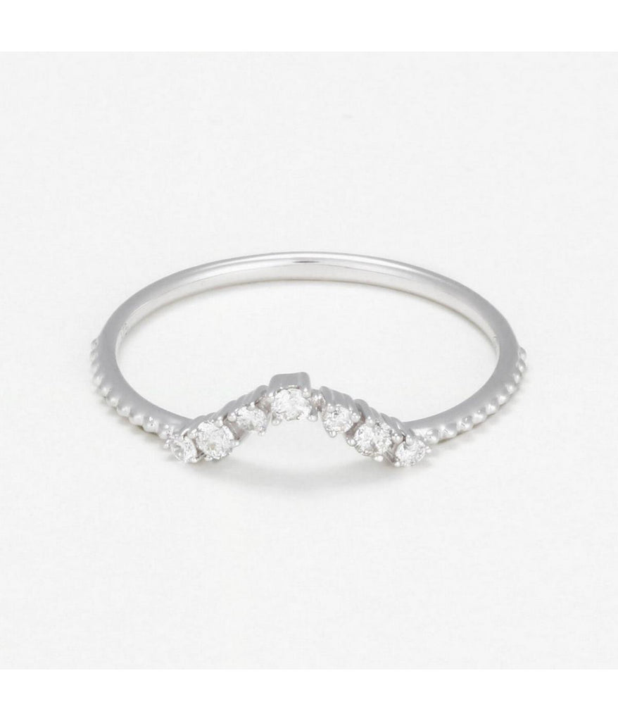Bague "Erica" - D0,10/7 - Or Blanc