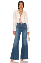Top Bell Sleeve Rib Polo - Bone