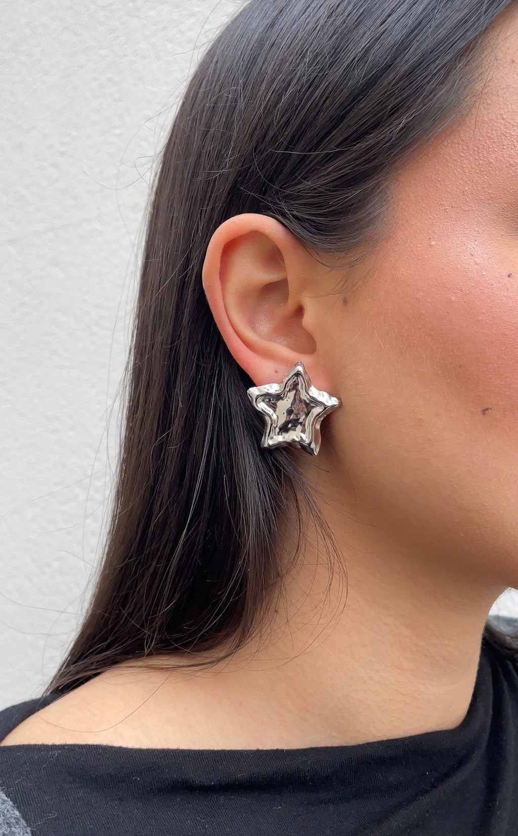 Boucles D'Oreilles Textured Star