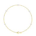 Bracelets 5 Perles Rondes - Tailles De 4 À 6 Mm - Chaine Singapour - Or 750 - Marigny