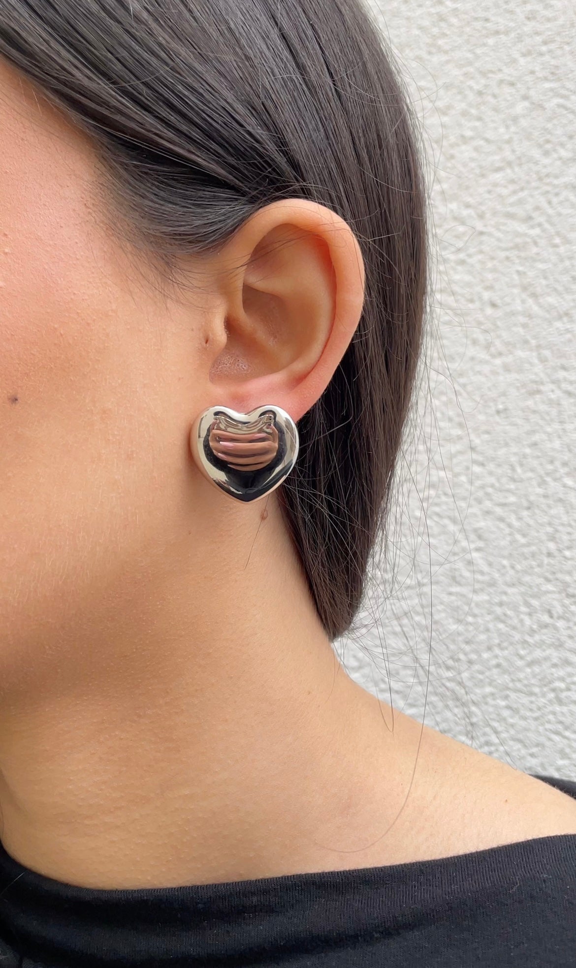Boucles D'Oreilles Plain Heart