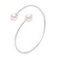 Bracelet Jonc Perles Rondes 9-10 Mm - Argent 925 - Cavalaire