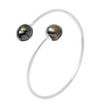 Bracelet Jonc Prestige Toi & Moi - Argent 925 Millièmes