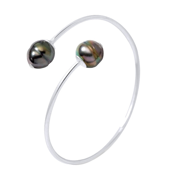 Bracelet Jonc Prestige Toi & Moi - Argent 925 Millièmes