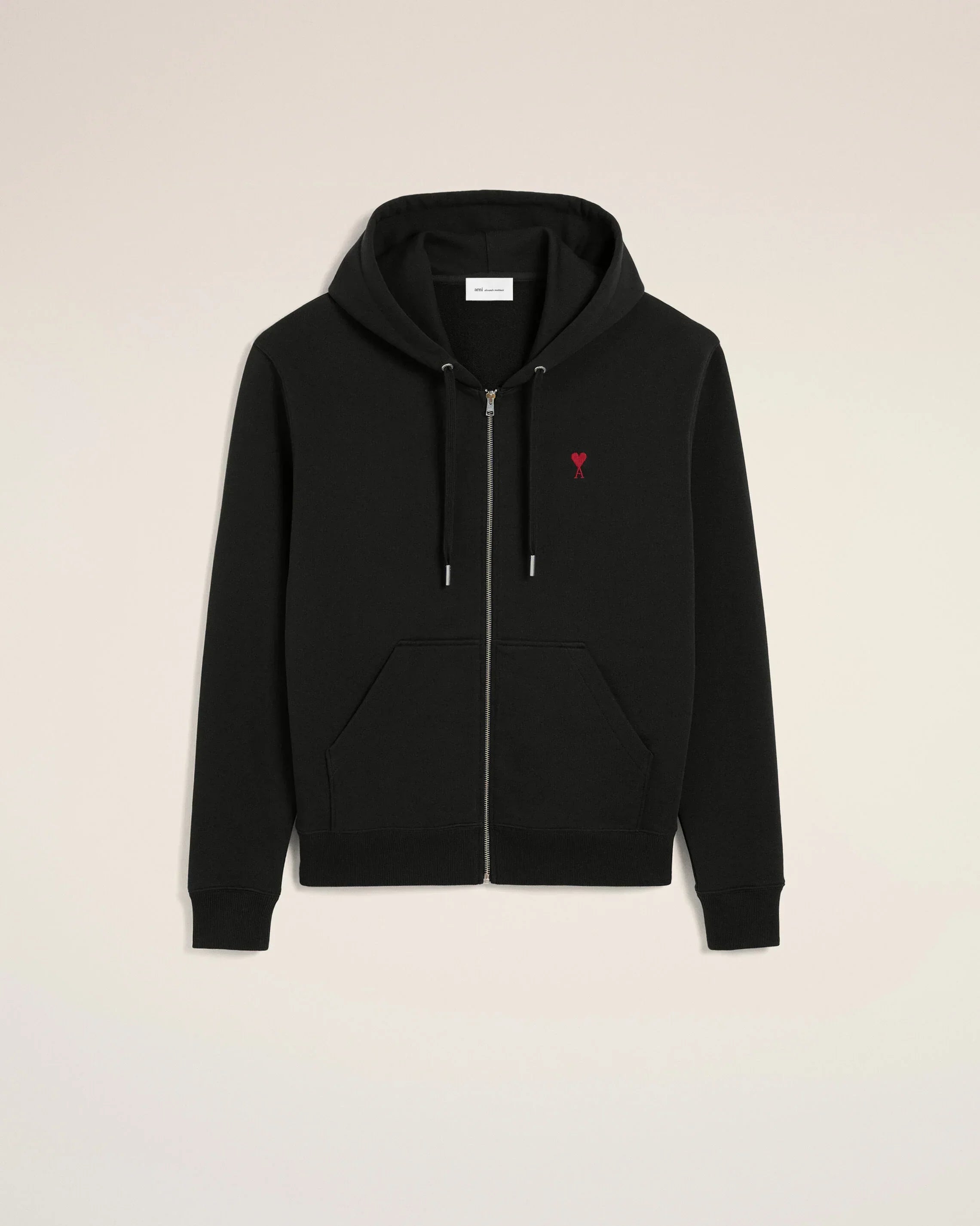 Ami Paris - Sweat À Capuche Zippé Ami De Coeur – Noir