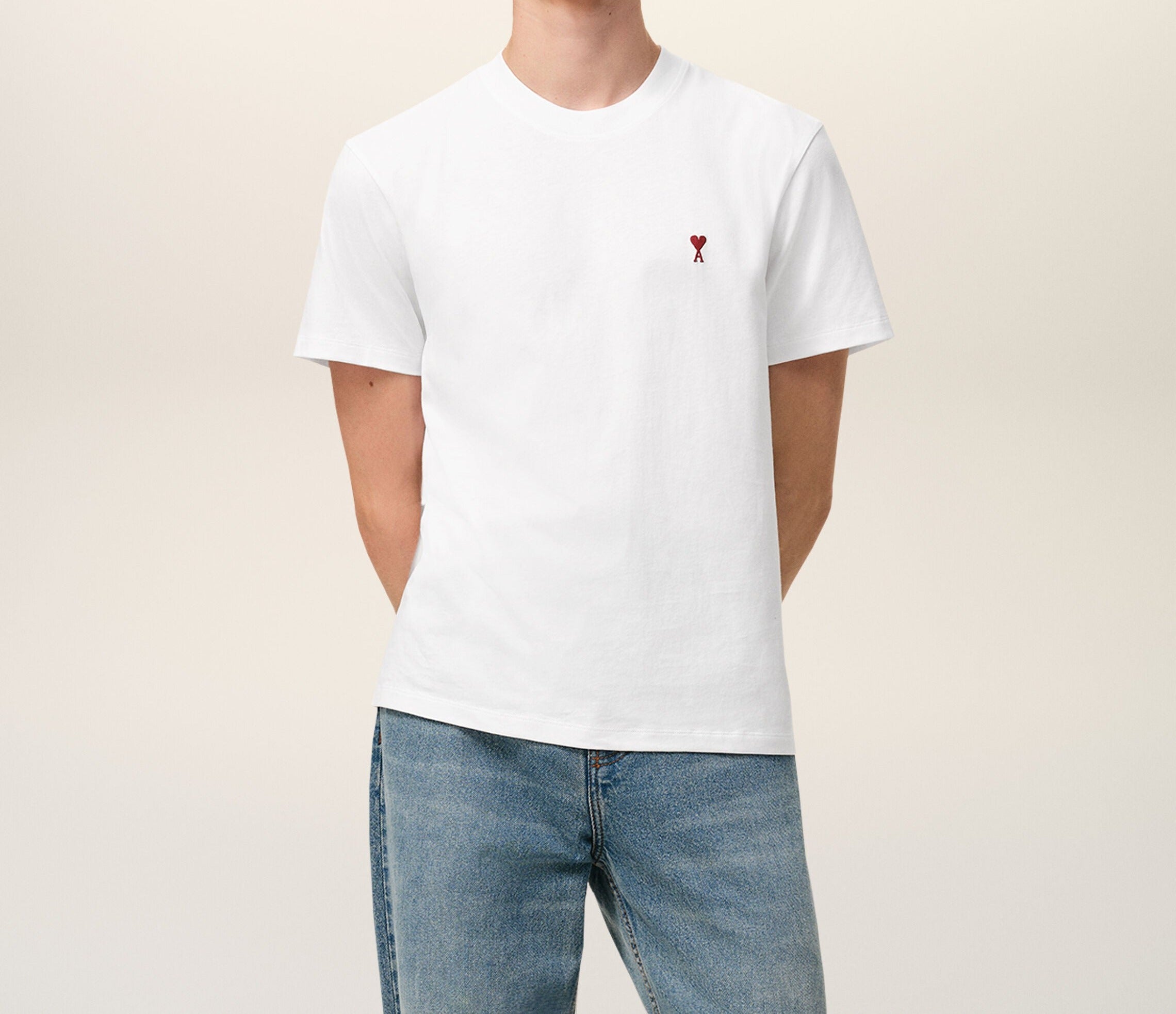 Ami Paris - T-Shirt Ami De Cœur – Blanc