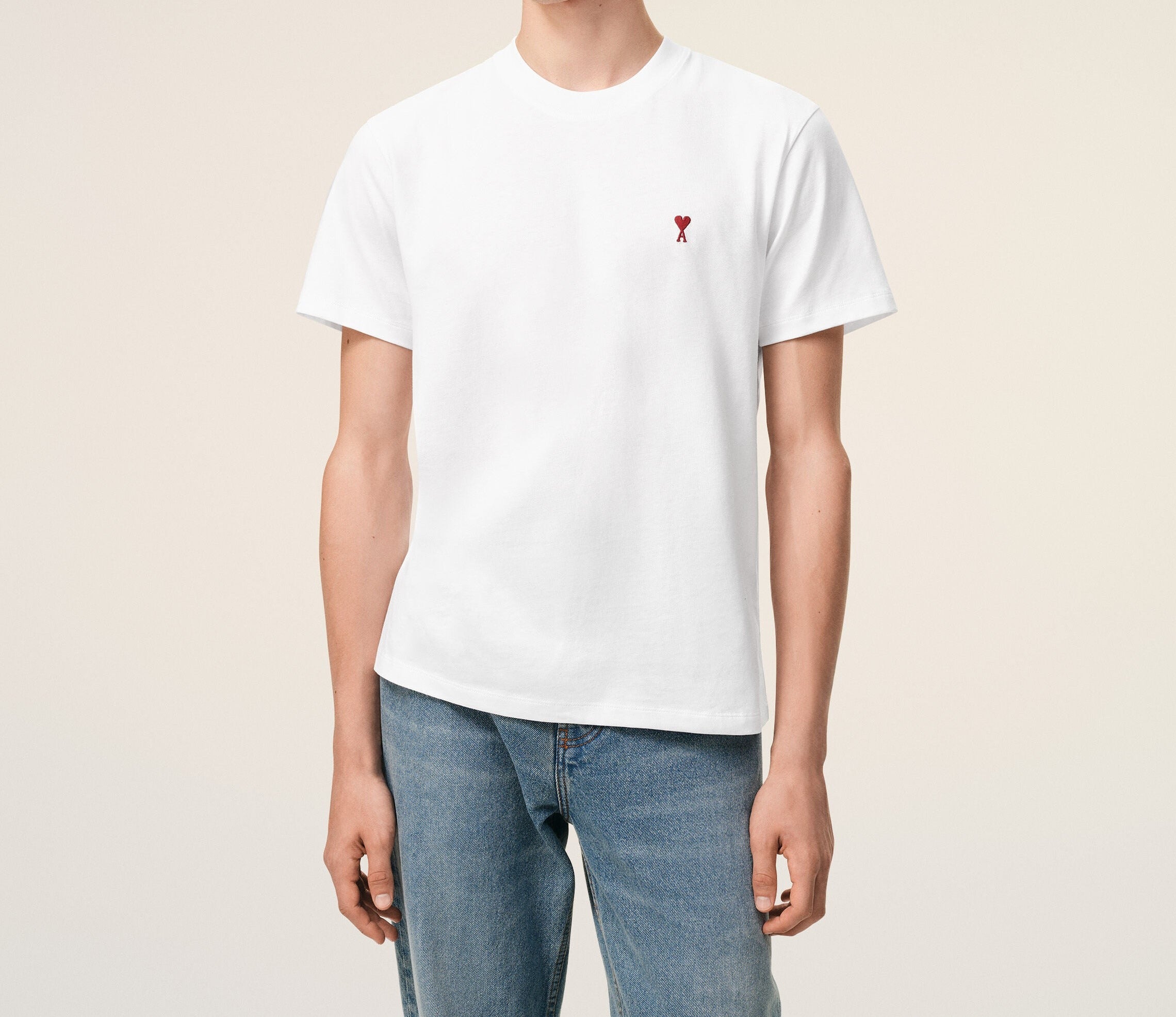 Ami Paris - T-Shirt Ami De Cœur – Blanc