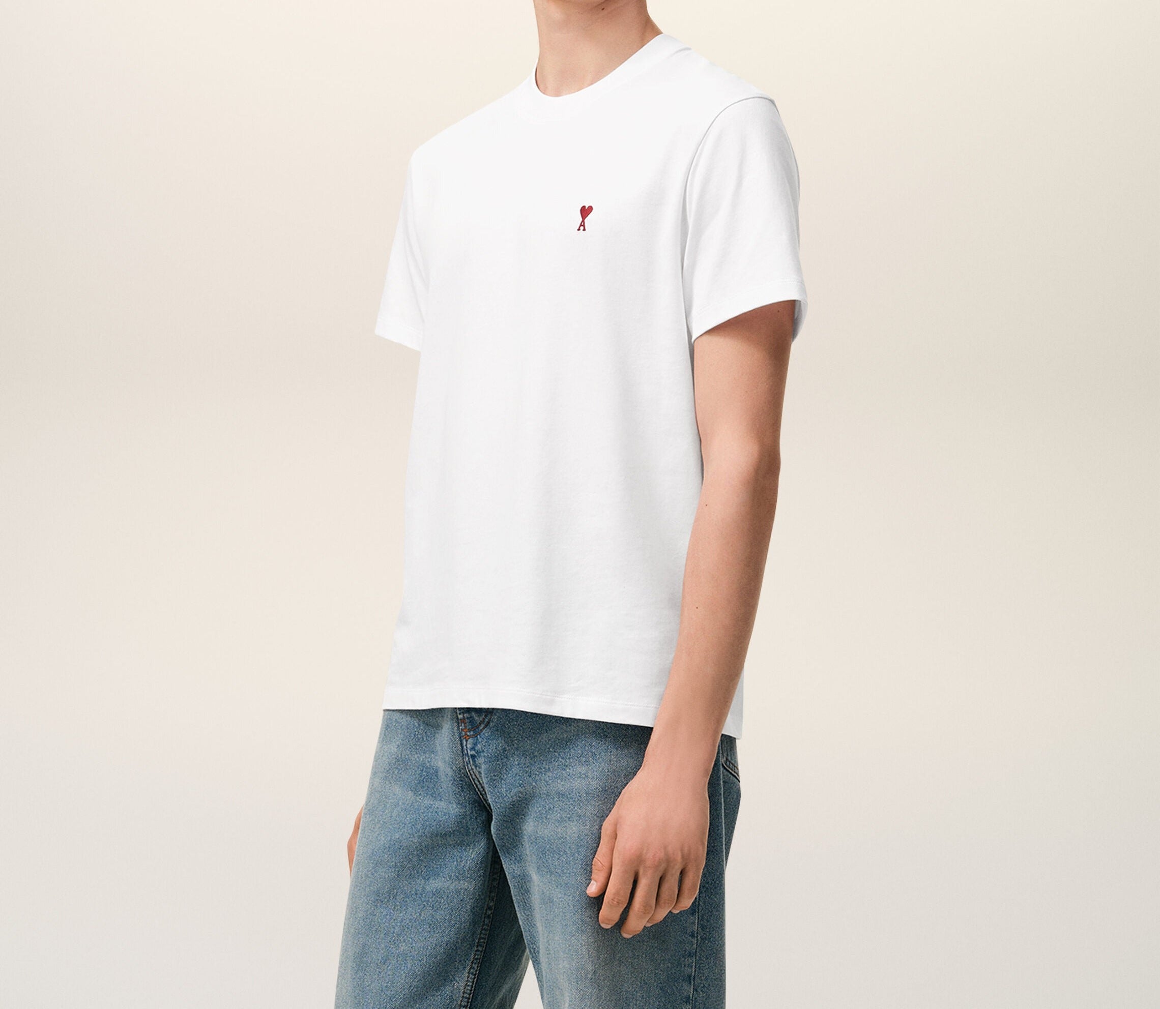 Ami Paris - T-Shirt Ami De Cœur – Blanc