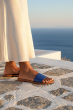 Sandales York - Bleu Royal