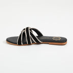 Sandales Myrtice - Black + Gold