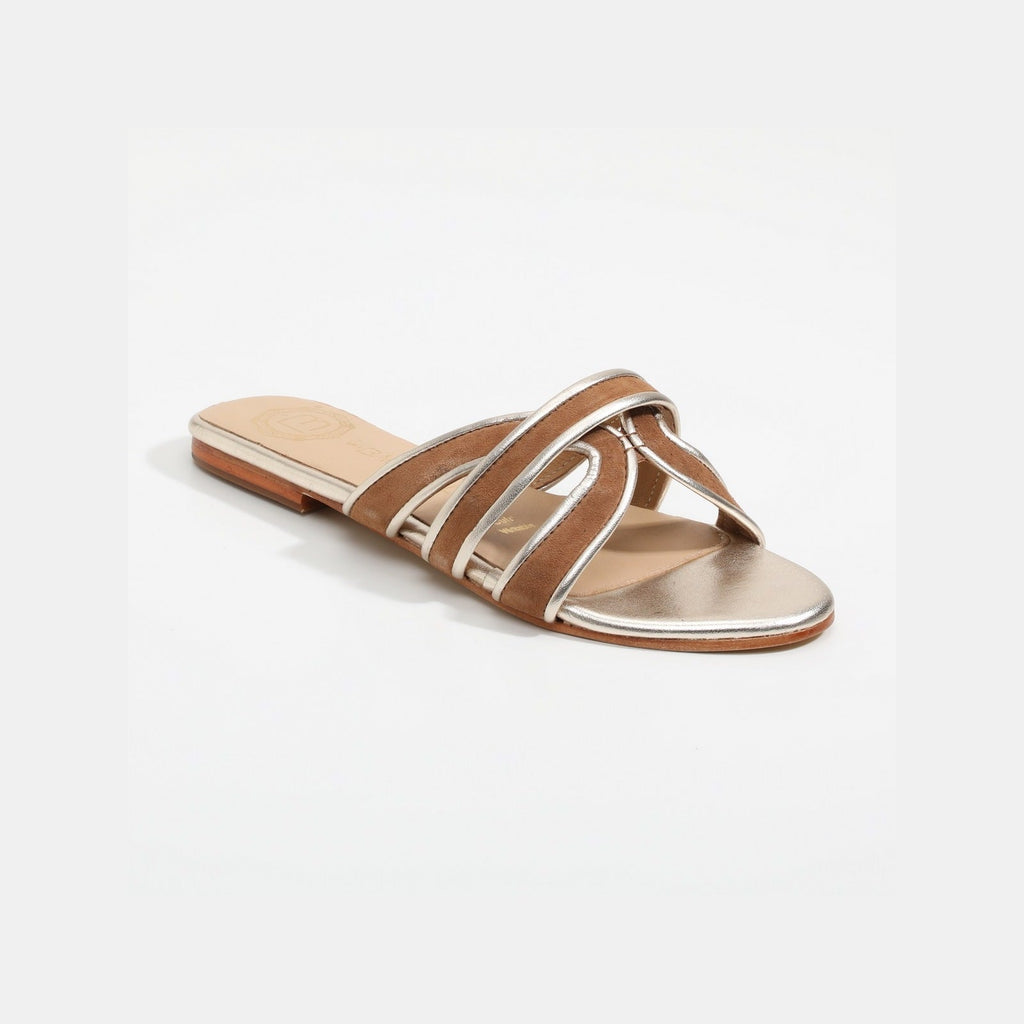 Mules Myrtice - Brun / Doré