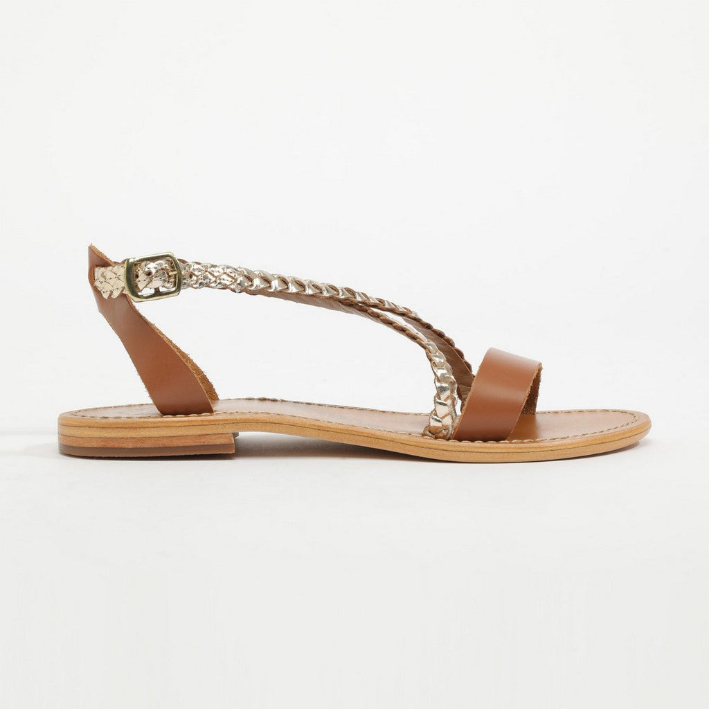 Sandales Raisa - Gold & Camel