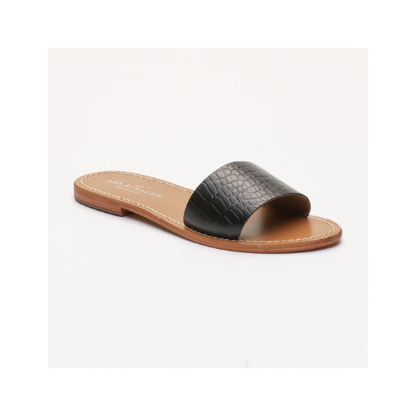 Sandales York - Croco Noir