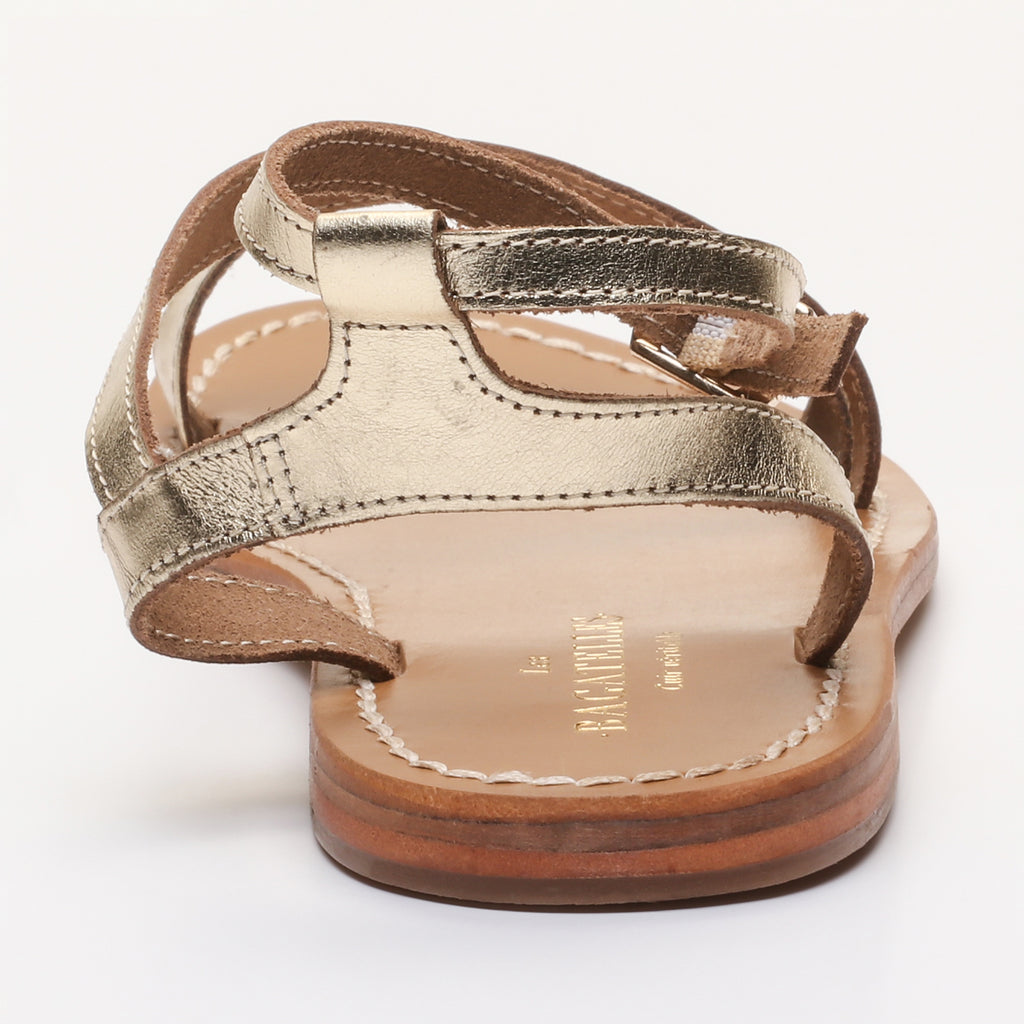 Sandales Plates Coney Dark Gold