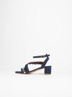 Sandales Talons Dyani - Navy Et Silver
